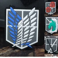 Attack on Titan Wings of Liberty Patch – Embroidered Armband & PVC Rubber Anime Badge for Tactical Backpack, Jackets & Cosplay Gear - Image 2