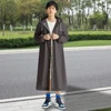 Adult Long Raincoat Reusable Waterproof Rain Coat Windproof EVA Rain Coat Drawstring for Outdoor Travel Emergency 3