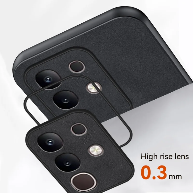 Luxury Matte PU Leather Ultra-Thin Shockproof Phone Cover