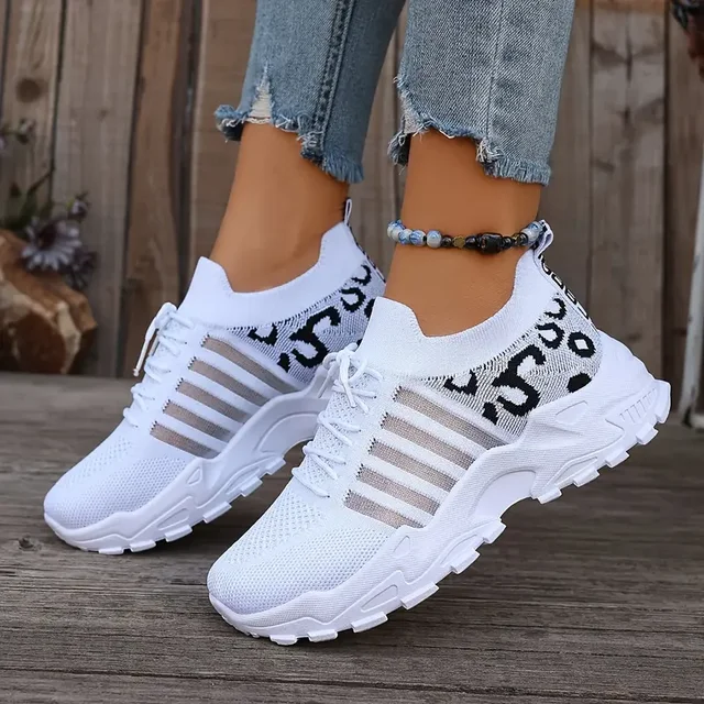 Woman shoes Leopard print sneakers lightweight and breathable women's casual sneakers sale shoes with free shipping 1