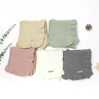 Solid Color Knitted Acrylic 70 by 90 Cm Baby Boys & Girls Swaddle Blanket Newborn Infant Security Blanket For All Seasons 1