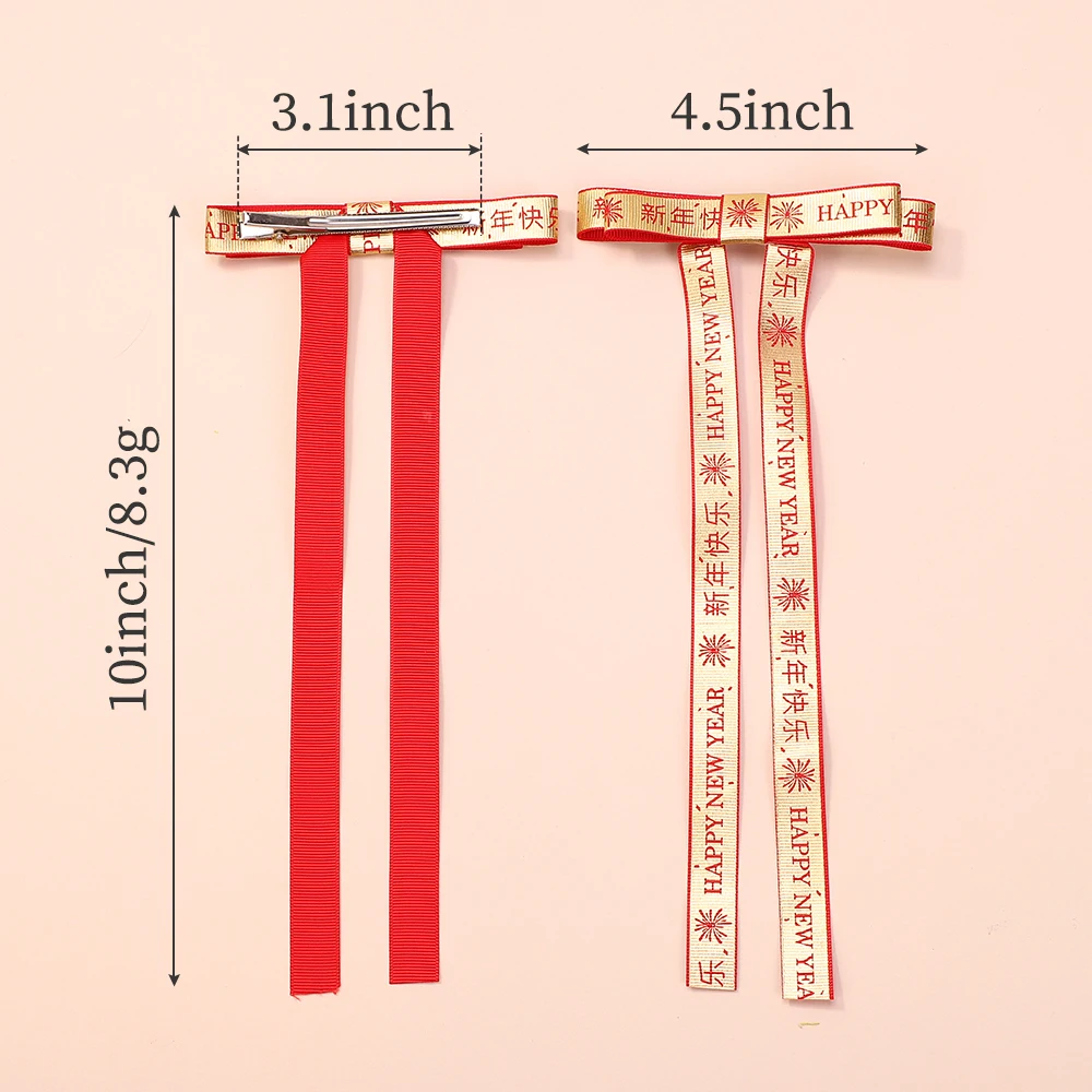 2pcs Long Tassel Ribbon Hairpin Cute Candy Bow Clip for Women Girls Party Gifts Headwear Side Clips Hair Accessories Wholesale