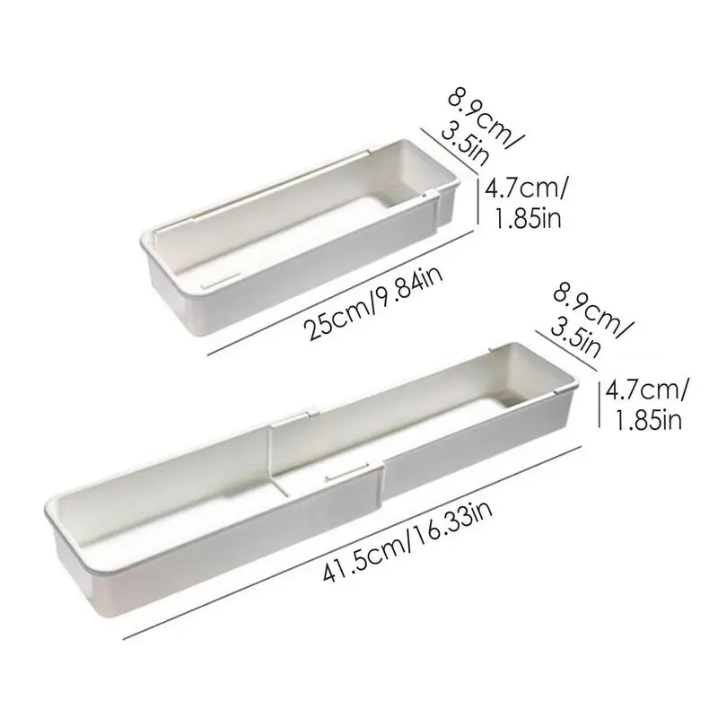 Expandable Utensil Organizer Adjustable Length Flatware Organizer Silverware Holder Multi-Functional Storage Box Silverware Tray 6