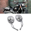 2pcs 10MM 360 ° Adjustable Motorcycle Wide View Rearview Mirror For Harley Glass Back Side Mirror Left Right 1