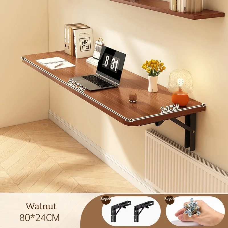 Wall foldable desk wall mounted desk against the wall study desk wall hanging desk balcony wall desk Wall-mounted 4