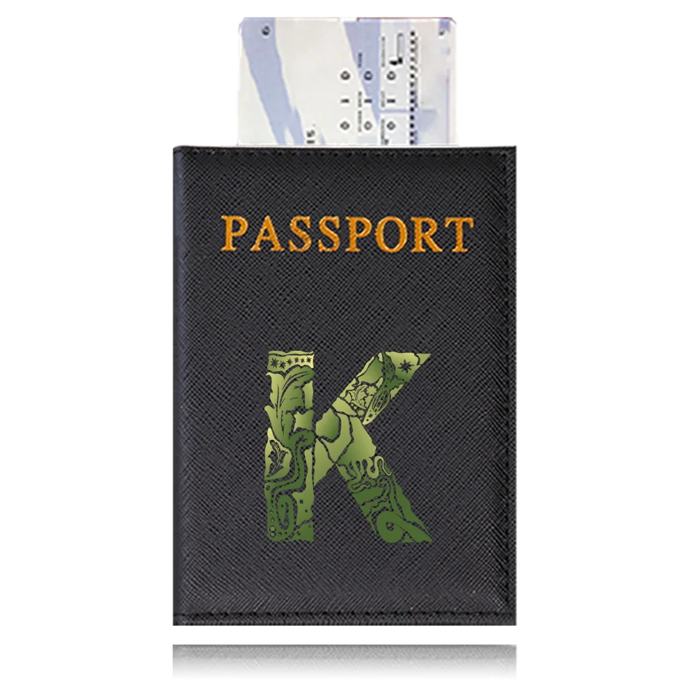 Waterproof Black Leather Passport Holder with Customizable Engraving