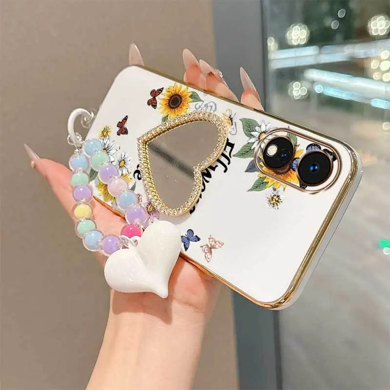 Floral Bloom Phone Case Set with Lanyard and Stand - 3 Piece Set