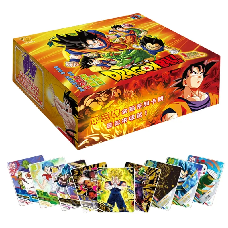 Juego de cartas de Dragon Ball para niños, juguete de colección, Son Goku, Saiyan, Vegeta, Anime Trading Battle Booster Box