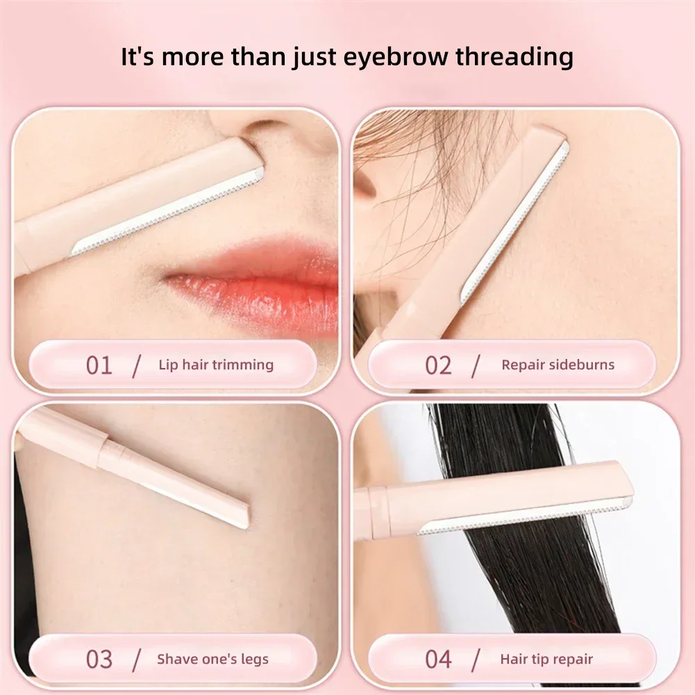 Double-ended Eyebrow Trimmer Blade Safe Professional Folding Eyebrow Knife Face Hair Removal Scraper Shaver Makeup Beauty Tools