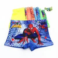 Caleçons pour garçons à motif dessin animé, en soie de lait, pour enfants de petite, moyenne et grande taille 3