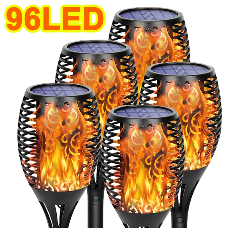Solar LED Torch Lights Flickering Flames Outdoor Solar Landscape Decor