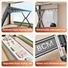 Floor-to-ceiling drying rack Aluminum alloy outdoor foldable free installation drying rack Children's clothing drying rack 3