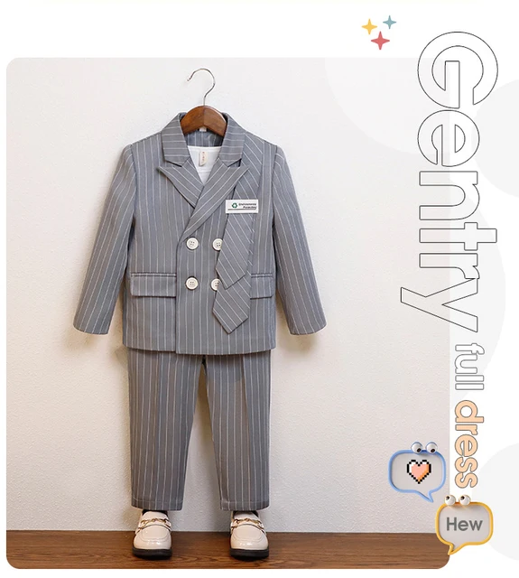 Blazer informal para niños, pantalones