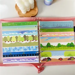Ins – bande décorative créative en forme de nuage, météorite, prairie, pour bricolage de scène, papeterie pour ordinateur portable, bande Washi mignonne 