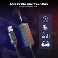FIFINE Headset,3.5 mm jack&USB Headphone with 7.1 Surround Sound/volum contral/Mute switch for PC/MAC/PS4/PS5 Mixer-H9 - Image 3