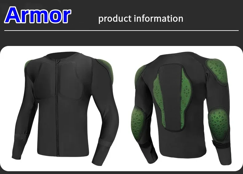 Adult Motorcycle Armor Jacket Shorts Elbow Knee Pads Ski Snowboard Protective Gear Chest Shoulder Guards for Sports Racing S41305293a2e145439139d42ed949c27ax