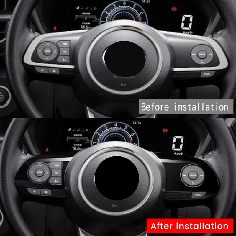 4Pcs Car Bright Black Steering Wheel Panel Cover Trim Decoration Frame Sticker for Raize 200 Series/210A