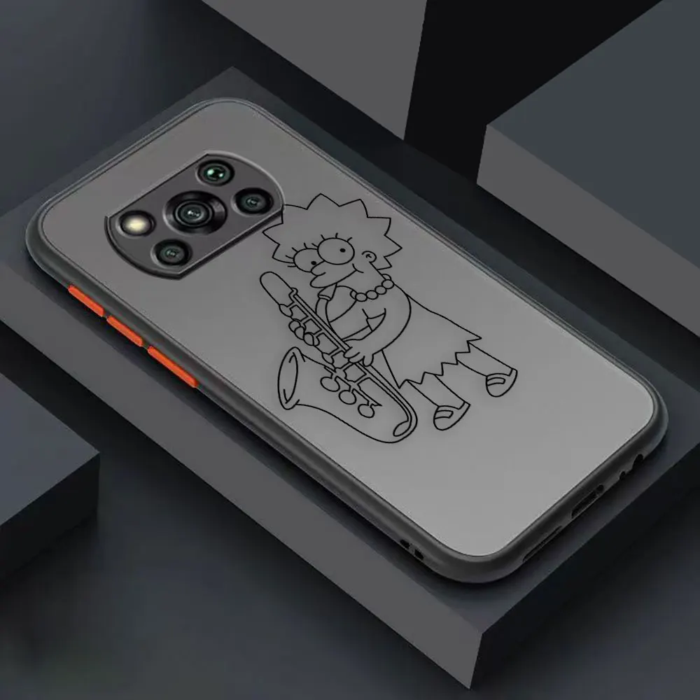 thumbnail image 1 of Matte Case for Xiaomi POCO X4 X3 X2 M4 M3 M2 F4 F3 GT F2 C40 CC9 PRO 4G 5G A3 MIX4 CIVI Case Funda Shell Movie The S-Simpsons-S, 1 of 5