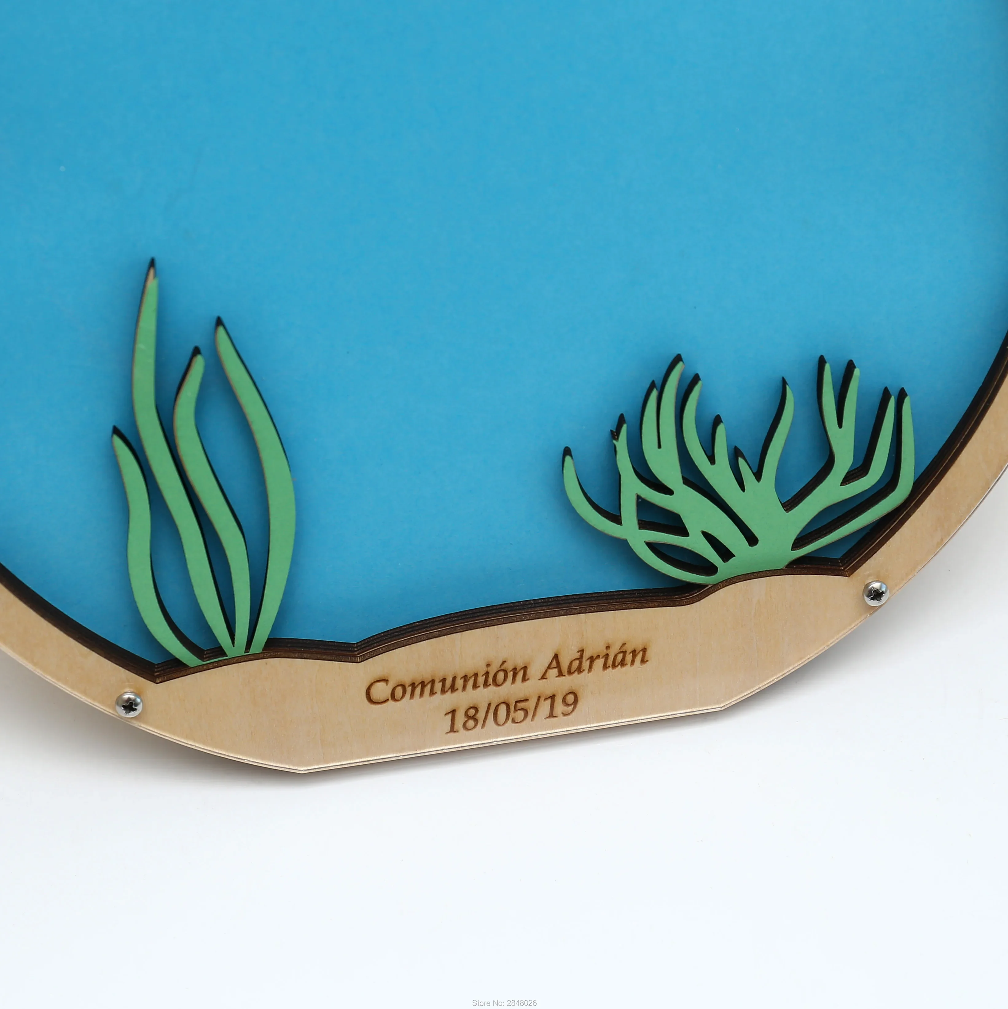Wooden Wedding Fishtank Guest Book, Sea themed party Drop Box,fishes Guest Book Alternative, wedding Book.
