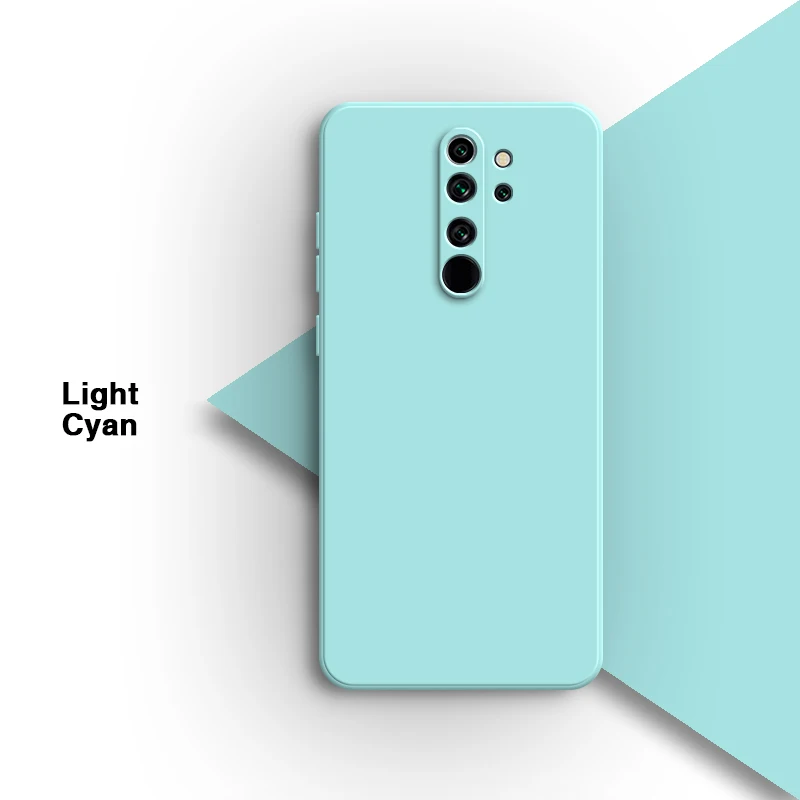Enhanced Liquid Silicone Soft Candy Square Phone Case - Original Design with Internal Flocking Back Cover