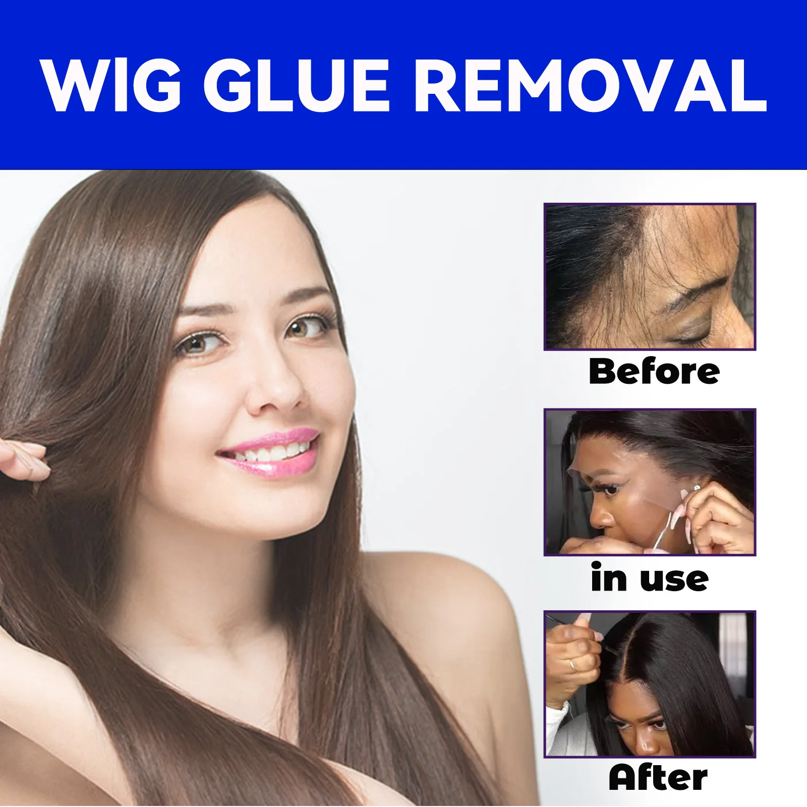 Wig Styling Glue Skin Invisible Liquid Glue Hair Extensions Lace Scalp Hairline Edge Control Styling Gel Pour Cheveux