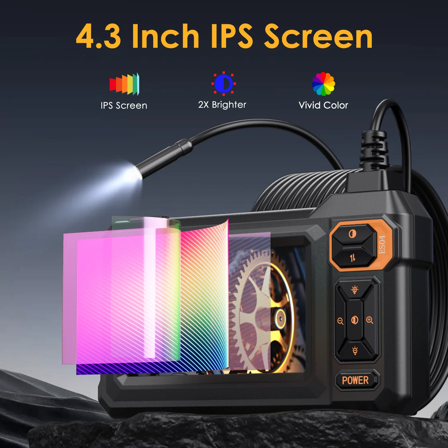 Endoscope Sans Fil 2.4" étanche - Pour Inspection De Tuyaux, Voiture, Etc.