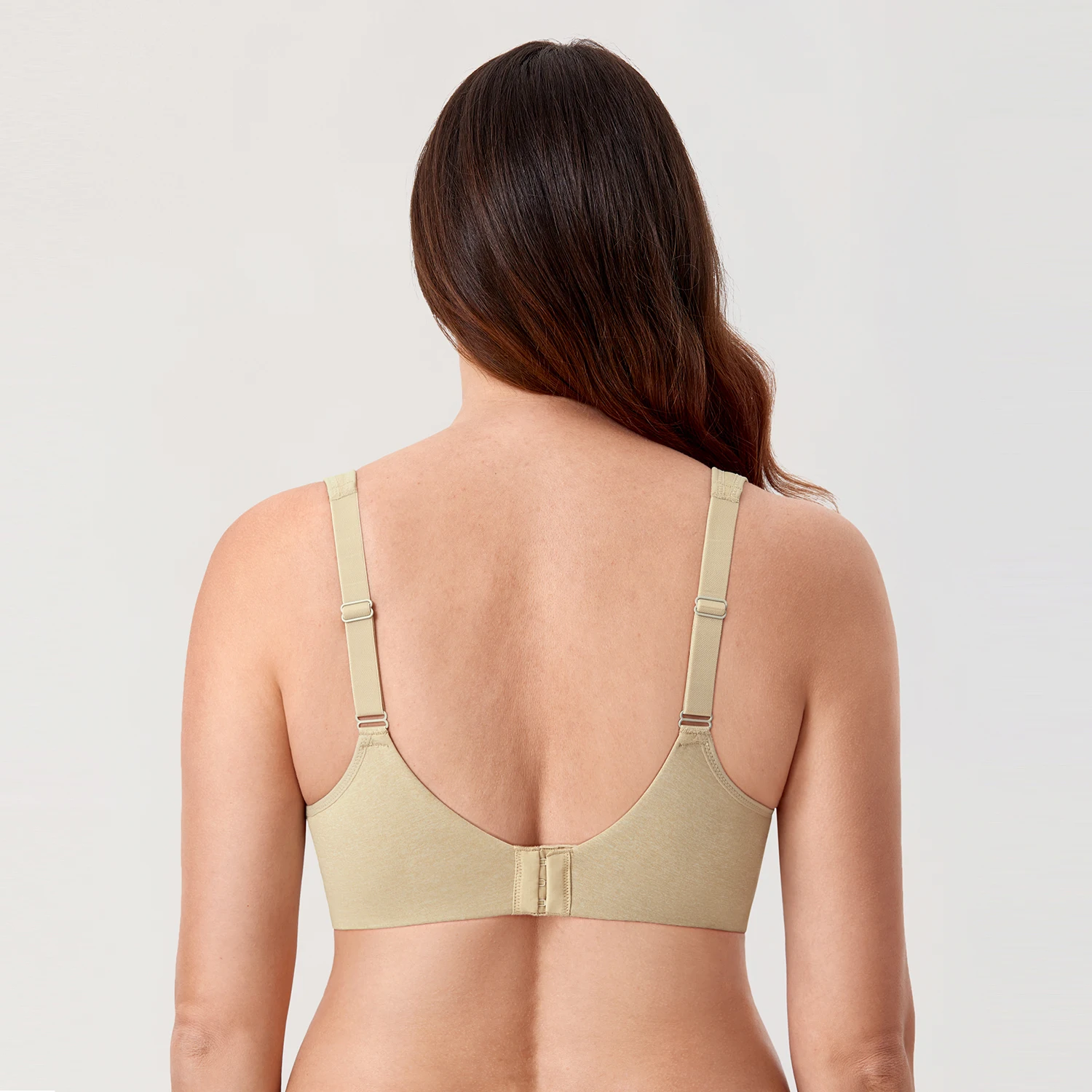 DELIMIRA Women's Plus Size Bra Full Coverage Lightly Lined Molded Cup Underwire Wide Straps Support B C D DD E F G