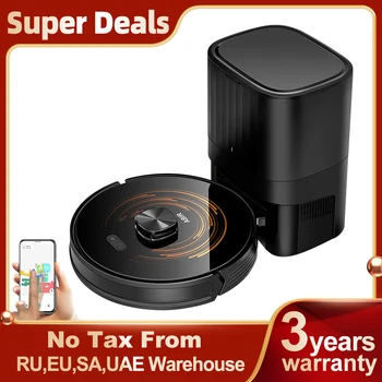 Robot Vacuum Cleaner ABIR K30,Auto-empty Dock,UV Spot Cleaning,6500PA Suction,Multi-floor Map,Customized Wet Dry Room Cleaning, 1