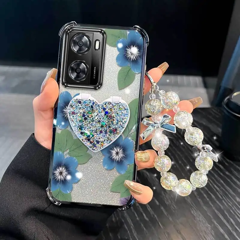 Butterfly Design Phone Case Set with Lanyard and Stand - 3 Piece Protective Cover Set
