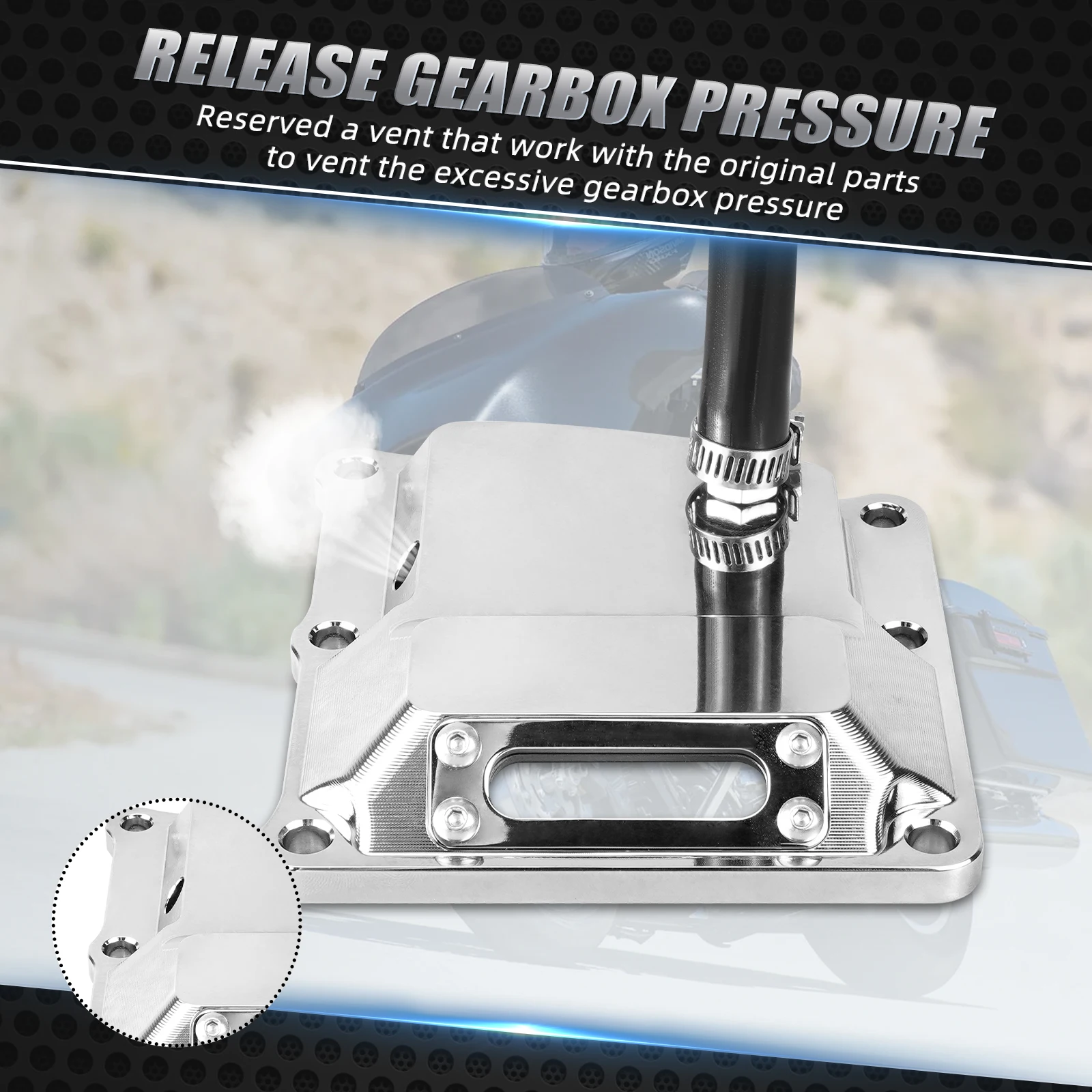Für M8-Motor Harley Street Glide FLHX / Special Road Glide FLTRX 17-24 belüftete Getriebe obere Abdeckung Fat Bob Fat Boy 114 Softail – Detail 18