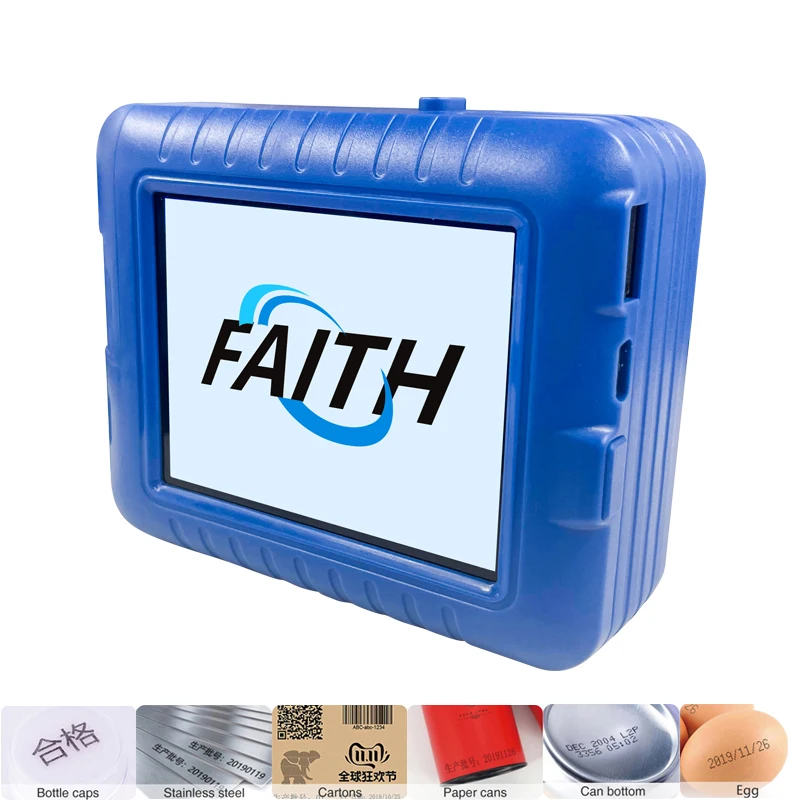Faith-25 개 언어 휴대용 미니 잉크젯 프린터, 라벨 날짜 12.7mm 전자 잉크젯 인쇄 기계, 식품 가방 튜브 캔 QRCode