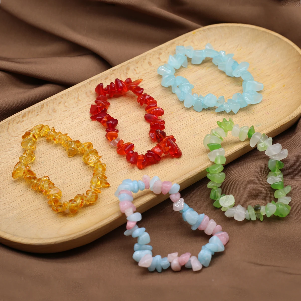 10 PCS Natural Stone Agate Crystal Aquamarine Beads Irregular Freeform Chip Gravel Beads Jewelry for Women Abalorios Pulseras