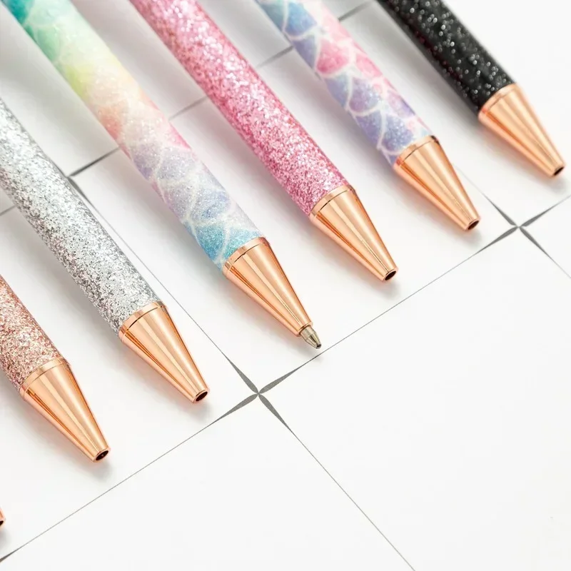 Rose Gold Glitter Ballpoint Pen - Elegant Stationery & Promotional Gift