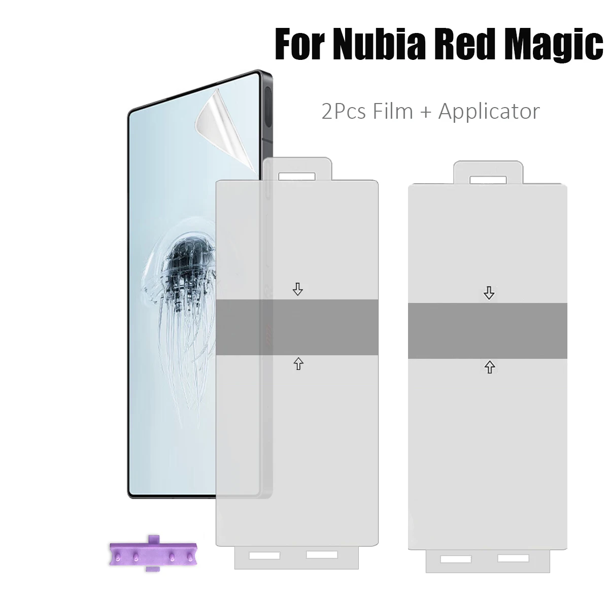 Premium Hydrogel Full Coverage Screen Protector Film - 2 Pack with Installation Tools