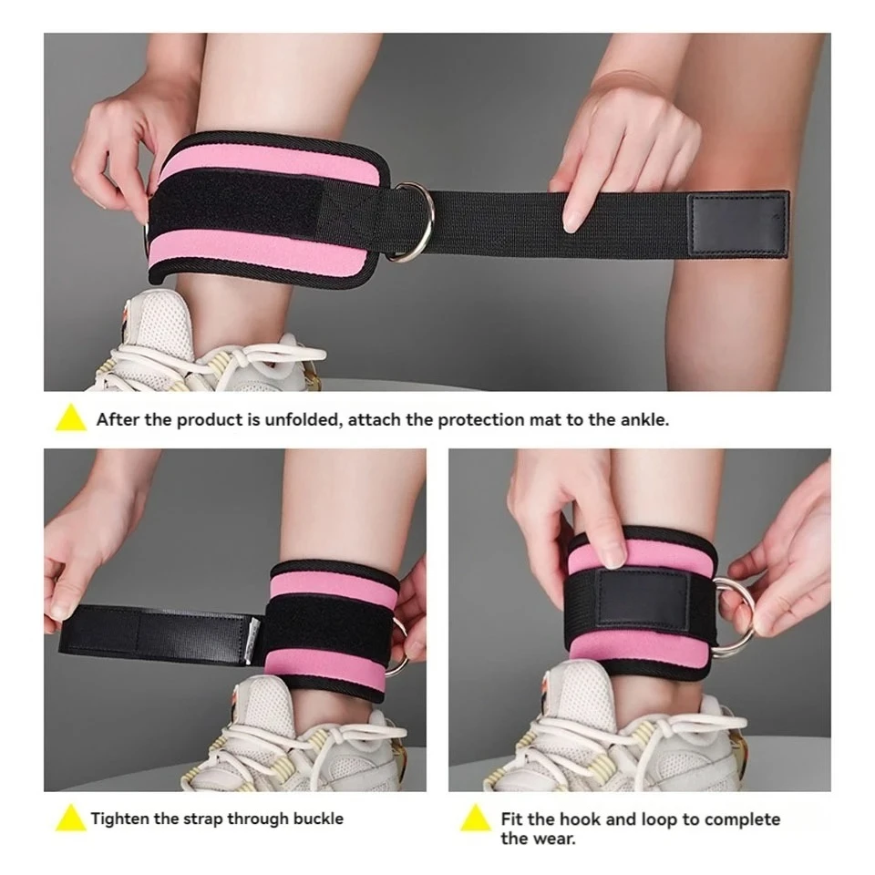 Ankle Wrist Cuffs Adjustable Padded Ankle Wrist Cuffs Glute Kickback for Cable Machine