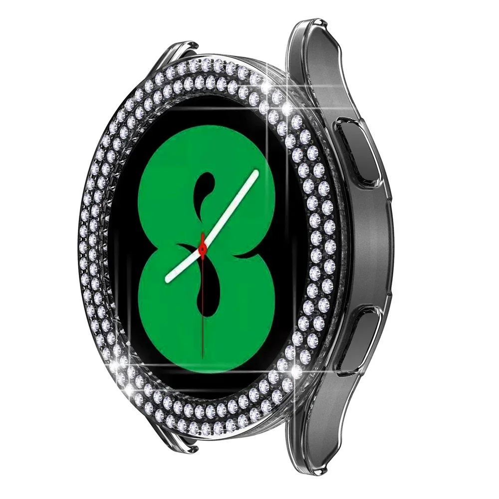Bling Diamant-Hülle für Samsung Galaxy Watch 7 6 5 4 PC Schutzhülle 40mm 44mm Displayschutz Stoßfänger Transparente Abdeckung – Detail 13