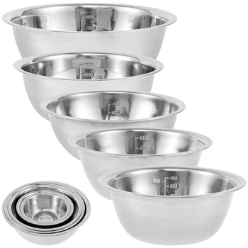 5Pcs Stainless Steel Nesting Mixing Bowl Set 1
