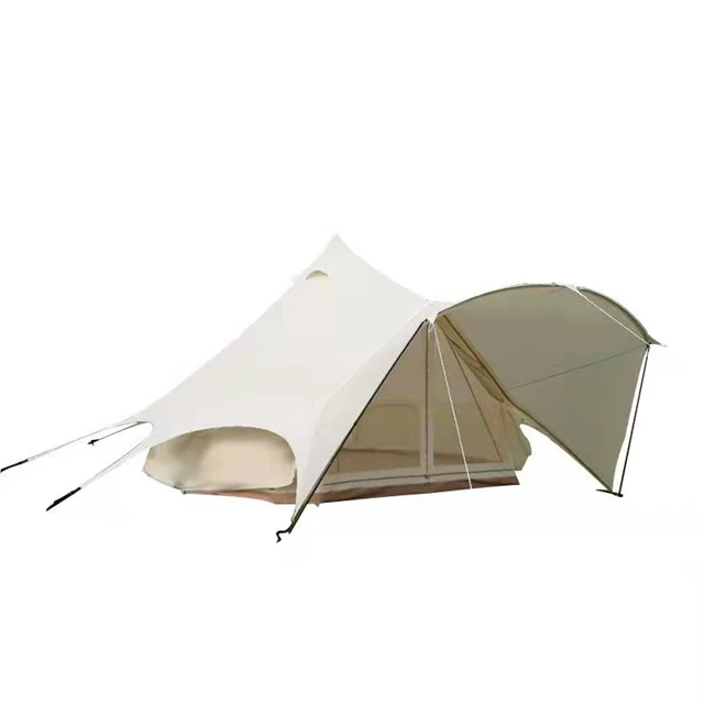 Luxury Two Door Outdoor Glamping Camp Luxury Large Stove Cotton Canvas Yurt  Sibley 4 Season Bell
