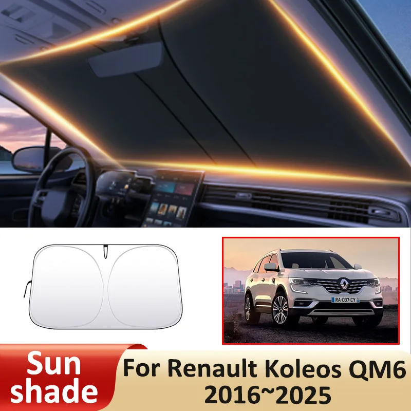 Summer Car Sunshade For Renault Koleos QM6 ~ Front Windshield Sunshade Sun Protection Heat Insulation Auto Accessories