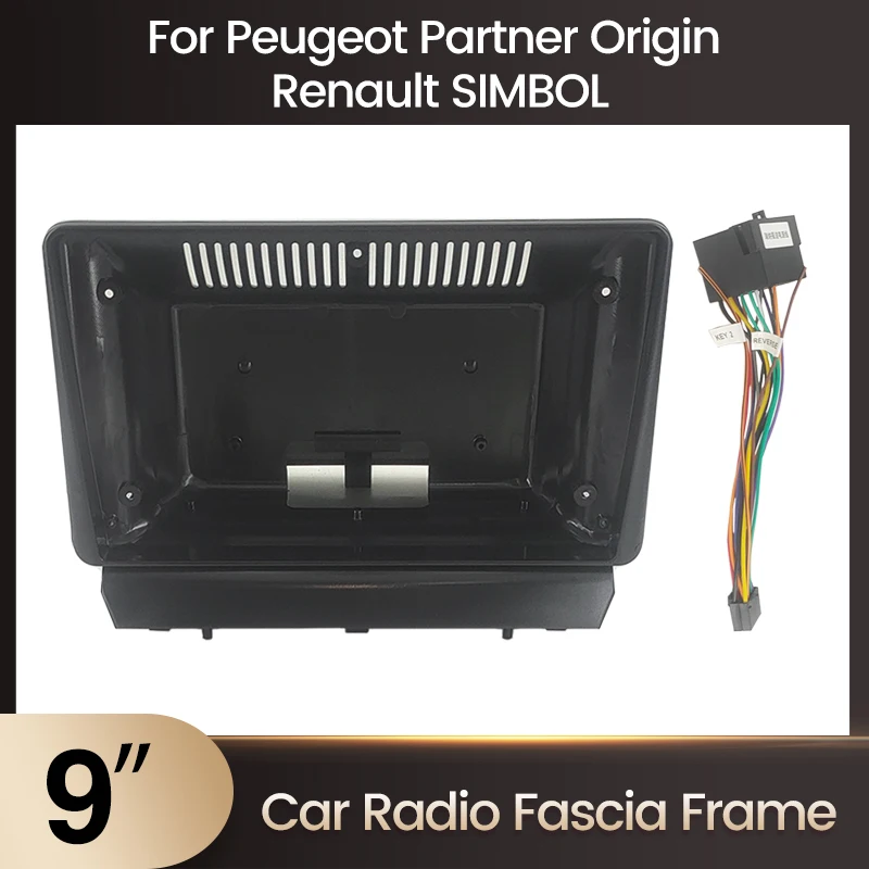 

Автомобильная панель 2 Din для приборной панели с кабелями для Peugeot Partner Origin Renault SIMBOL Android Автомобильная рама адаптер панели
