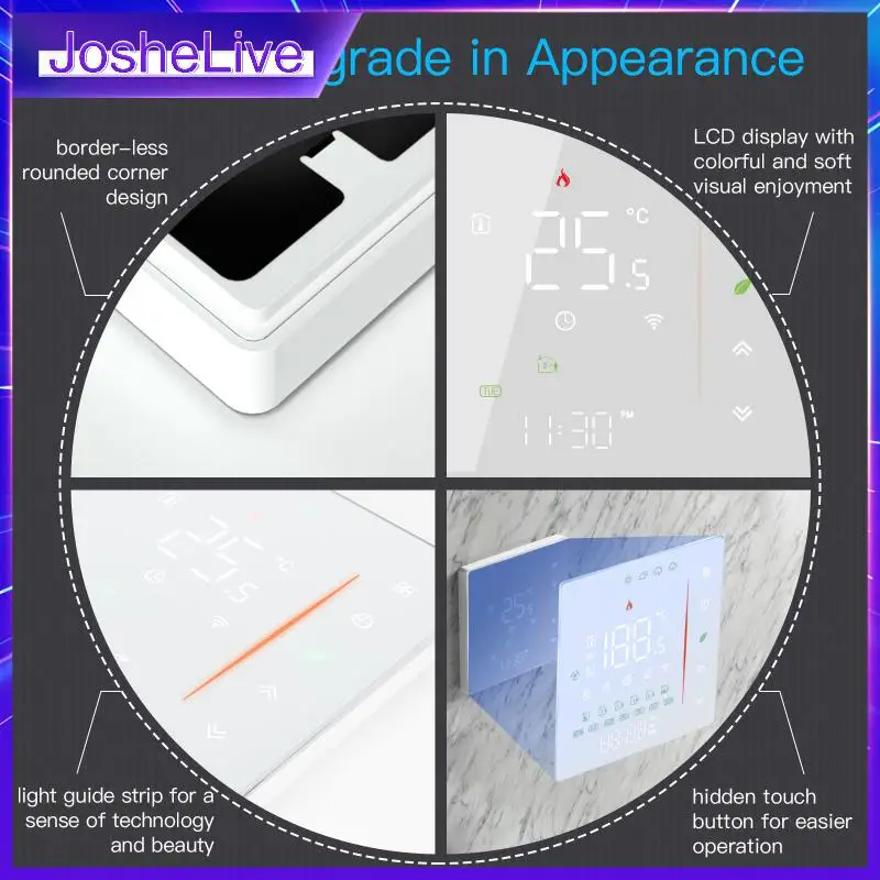 

WiFi Water/Electric Floor Heating Thermostat Water Gas Boiler Temperature Control Tuya/Smart APP Alexa Voice