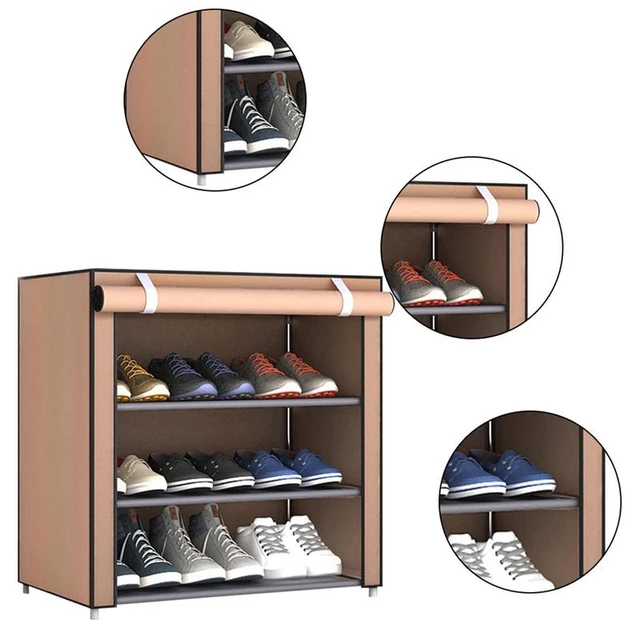 HODYANN 10-Tier Shoe Rack, Non-Woven Fabric Storage Organizer, 50 Pairs  Space-Saving Shoe Tower