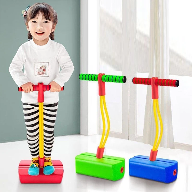 

Sports Games Kids Toys Foam Pogo Stick Jumper Indoor Outdoor Fun Fitness Equipment Improve Bounce Sensory Toys for Boy Girl Gift