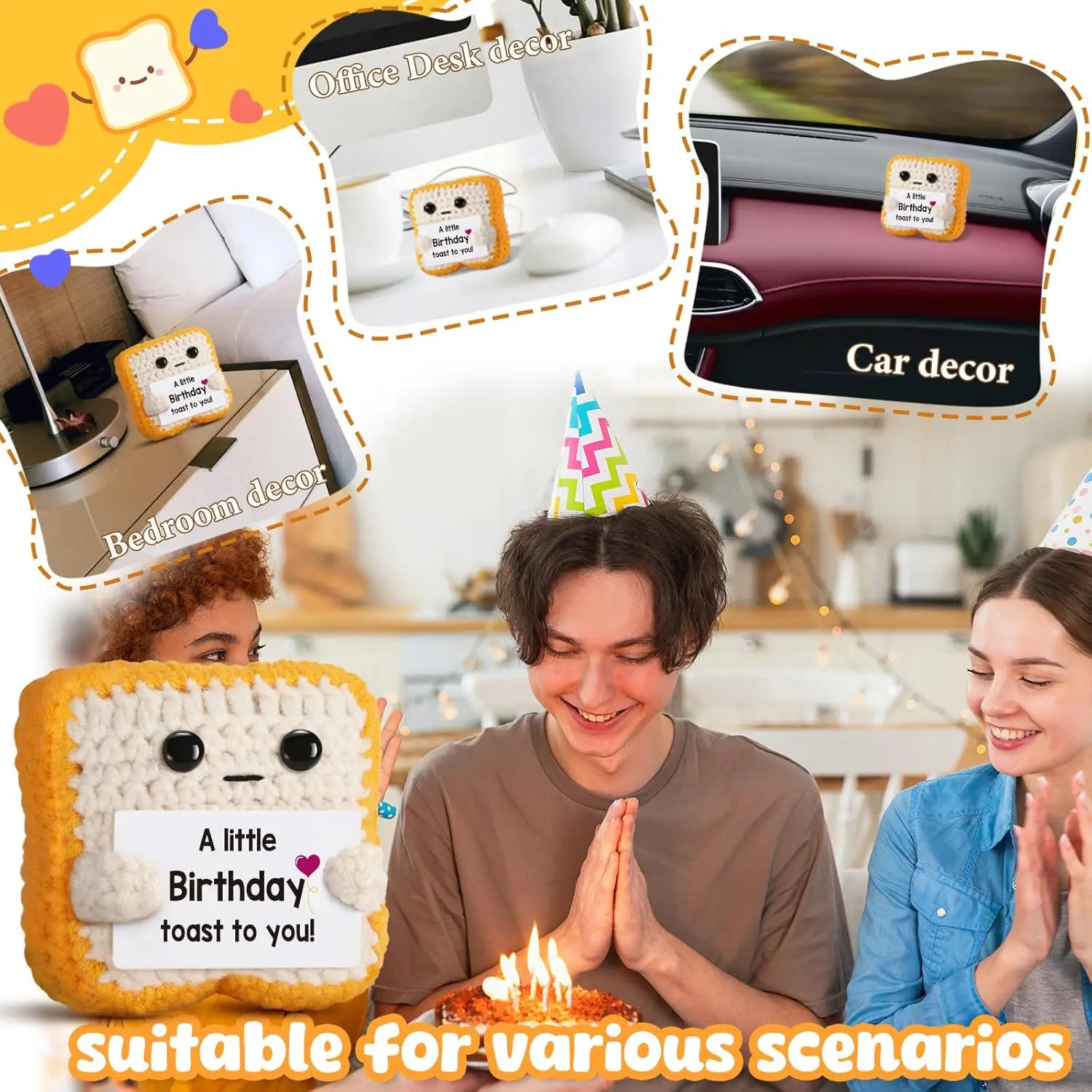 Charming Crochet Toast Gift Card - Unique Keepsake