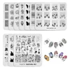 KADS 50pcs Nail Art Stamp Plates Set Stamping Template Kit Flowers Leaves Lace Image Stamp Plate Manicuring DIY Printing Tools 5