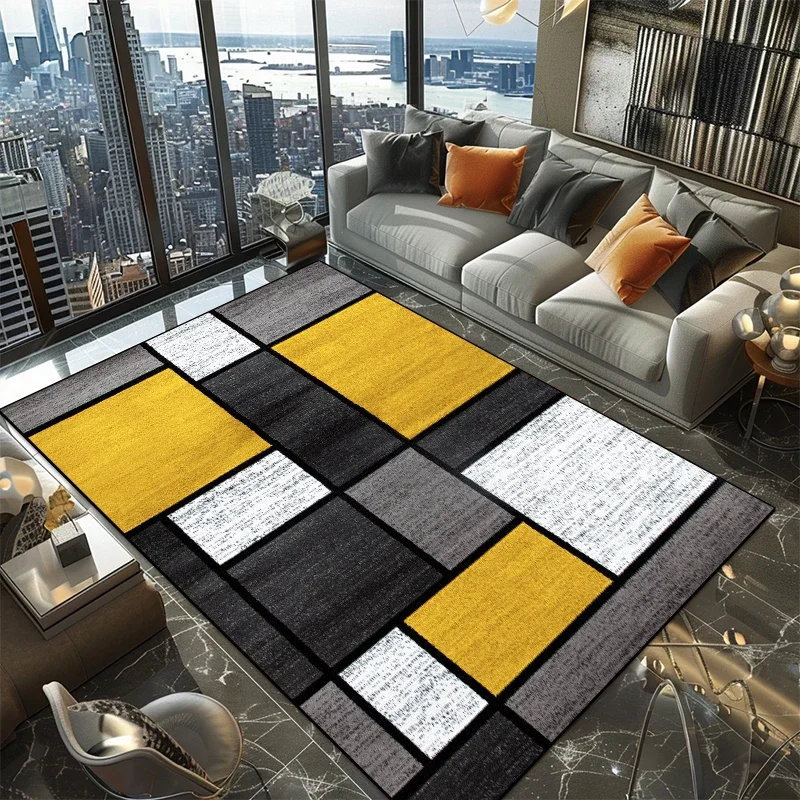 Nordic Geometric Pattern Carpets for Living Room 200x300cm Luxury Large Room Rugs Machine Washable Non-slip European Tatami Mat 3