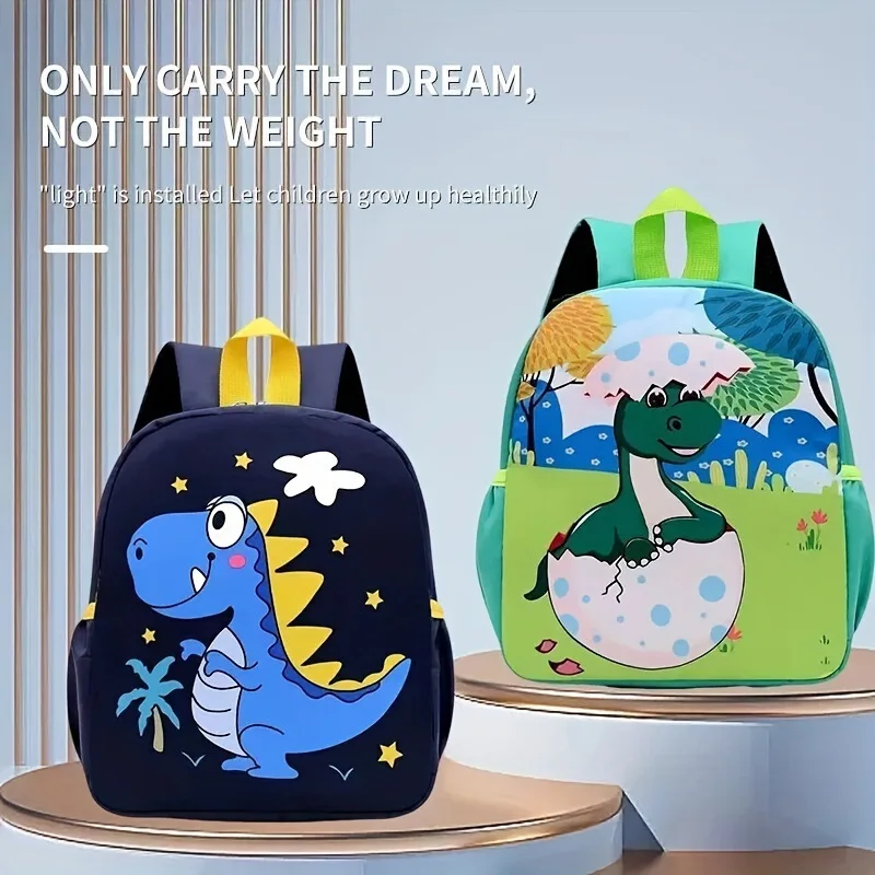 Kindergarten Dinosaur Backpack Front View