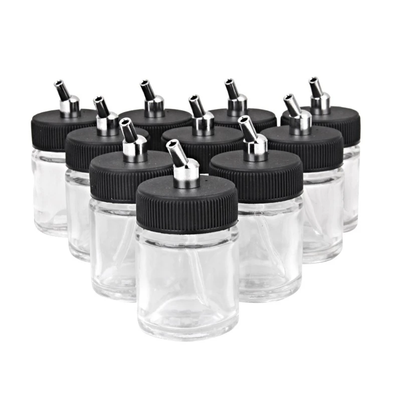 

1pcs Glass Containers 22cc Glass Bottles Dual Action Airbrush Professional Ink Cup