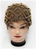 2025 Fashion Head Cover Mesh Fabric Hand Embroidered Hanging Beaded String Acrylic Hat Dubai New Muslim Arabic Worship Hat