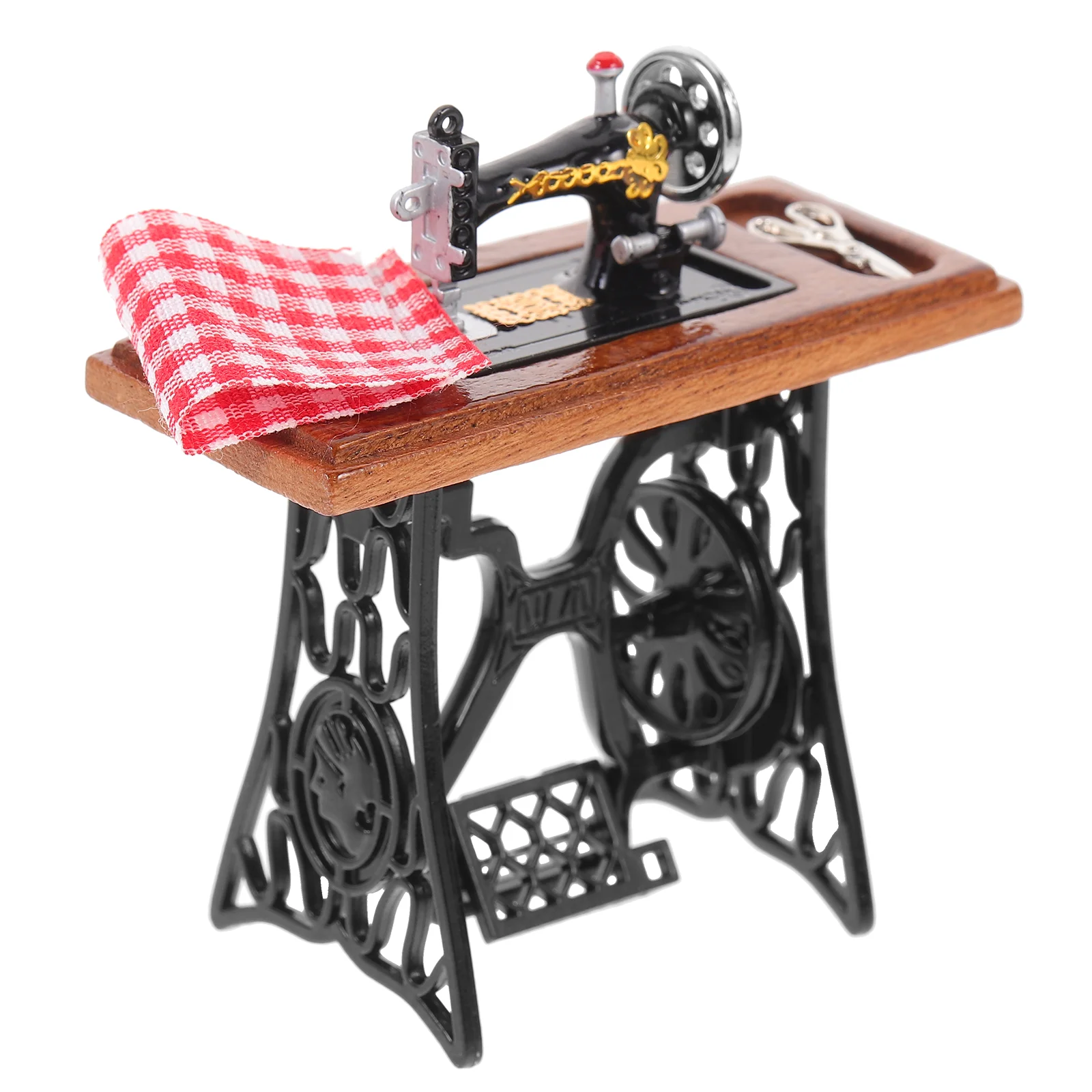 

Машинка для шитья, миниатюрная мебель для интерьера из цинкового сплава